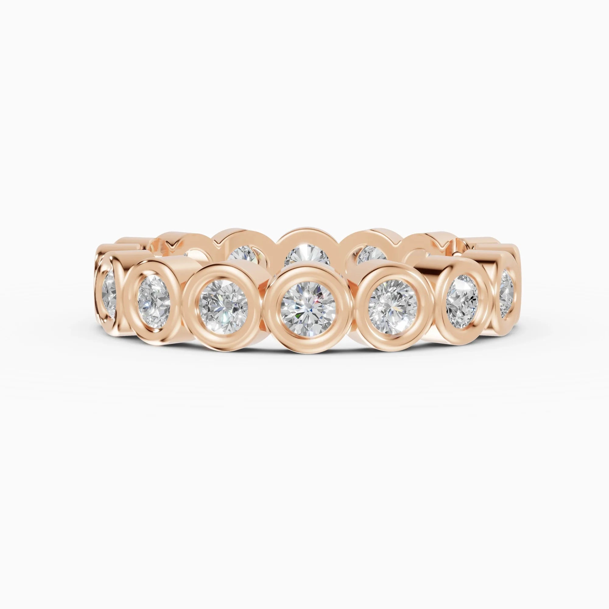 Alliances eternity Estela en or rose - BRAVORA joaillerie
