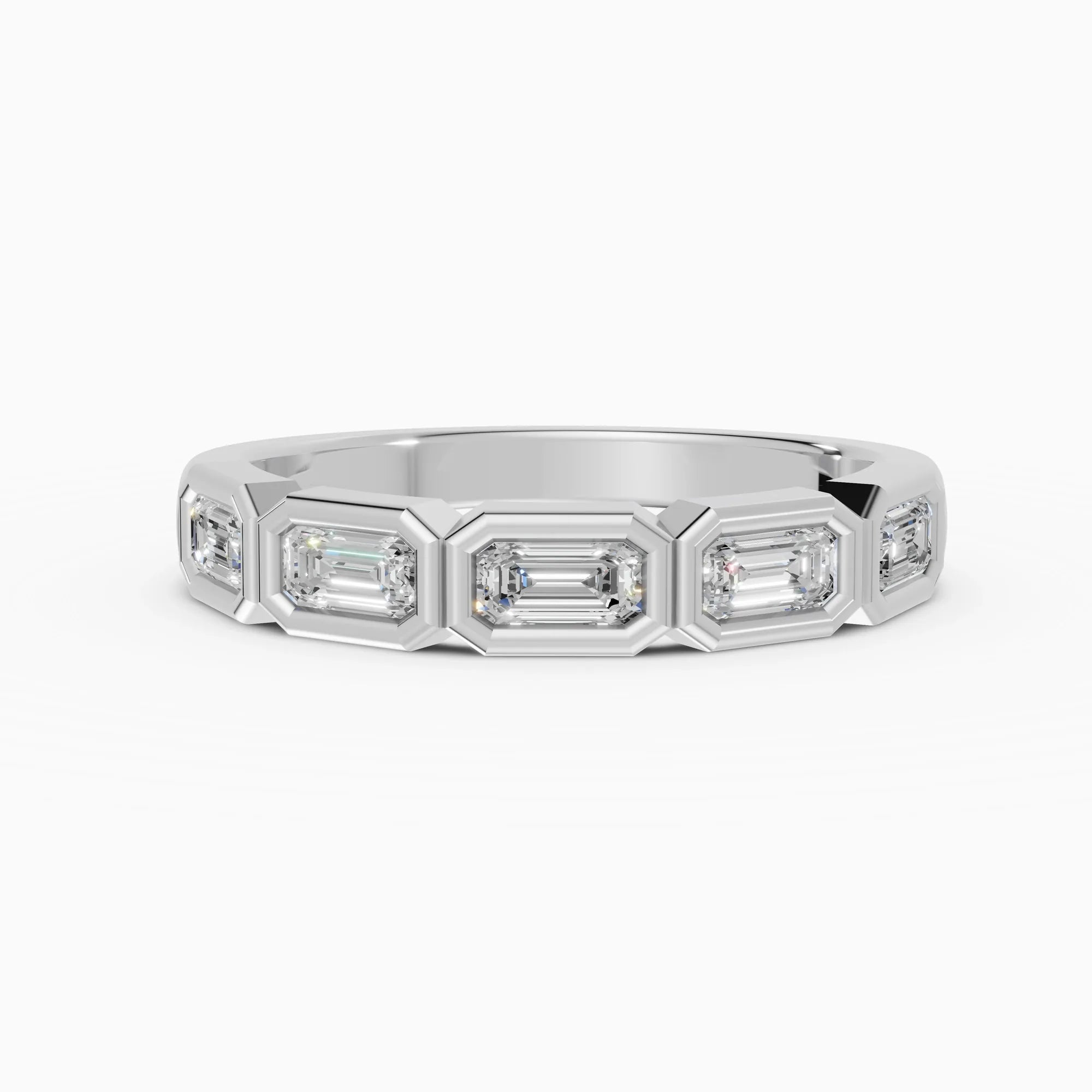 Alianzas Estela en oro blanco - BRAVORA joyería