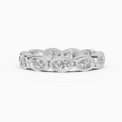 Alianzas eternity Estela en oro blanco - BRAVORA joyería
