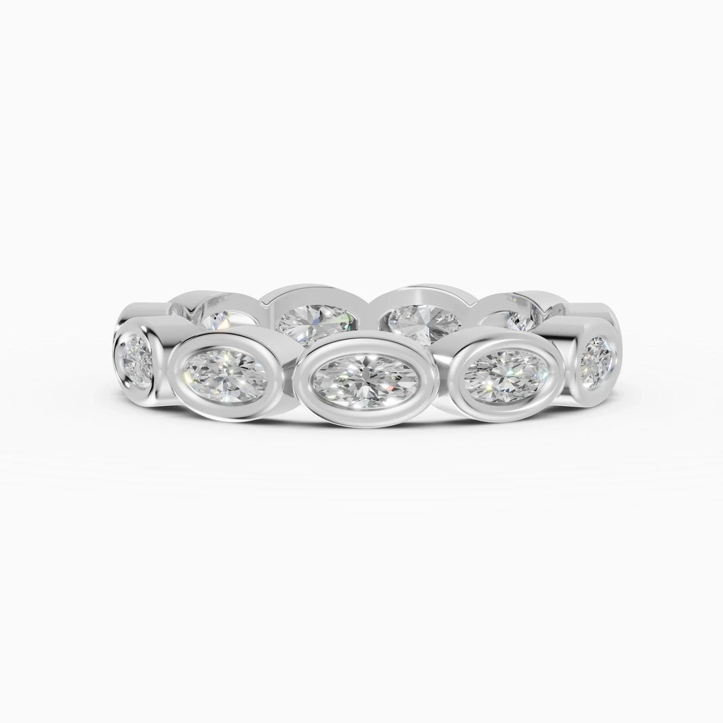 Alianzas eternity Estela en oro blanco - BRAVORA joyería