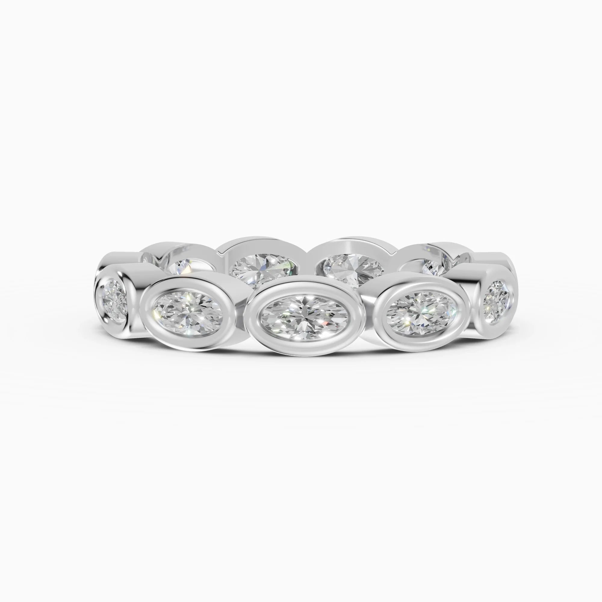 Alianzas eternity Estela en oro blanco - BRAVORA joyería