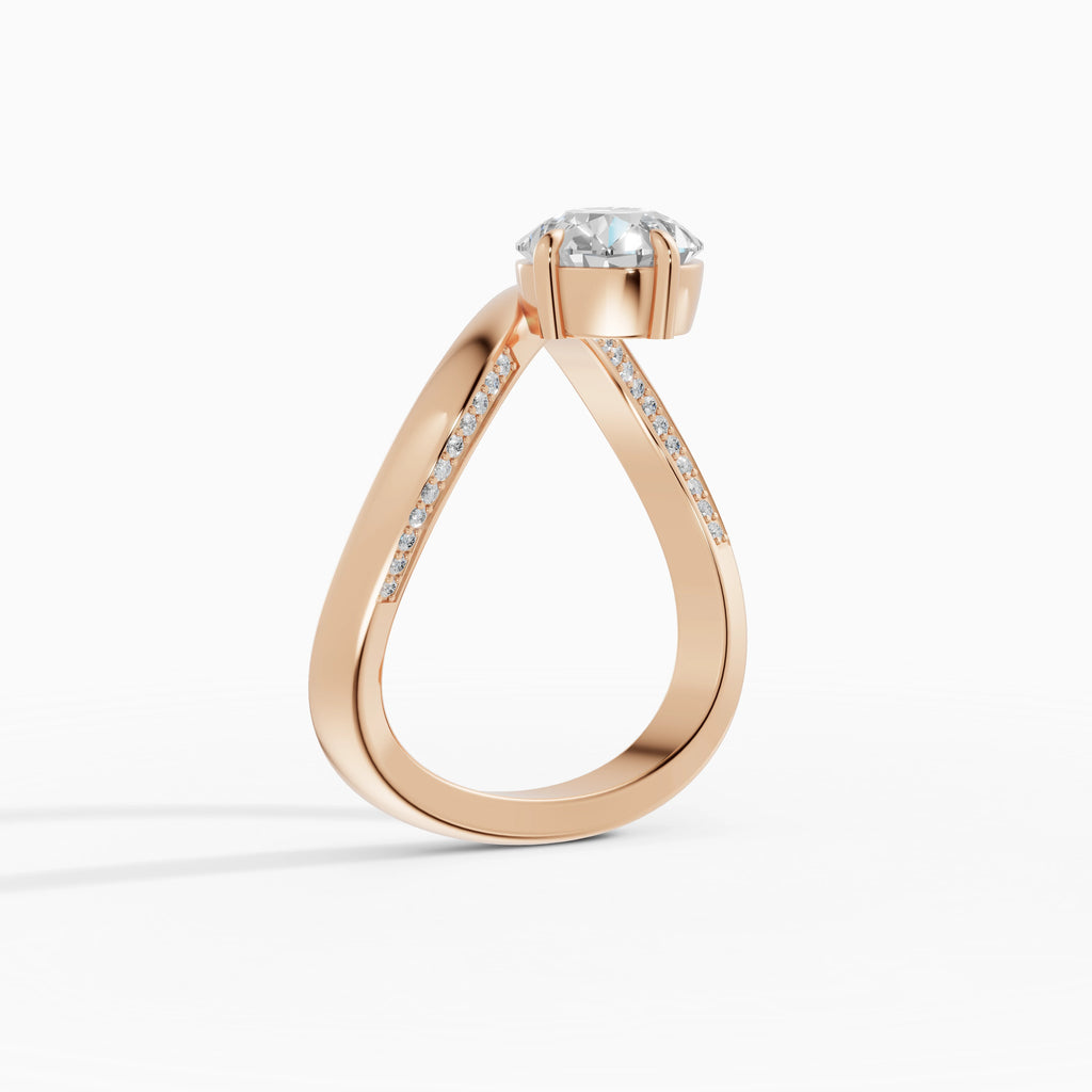 MAREA engagement rings in rose gold - BRAVORA jewelry