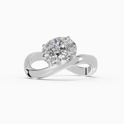 Anillos de compromiso Marea en oro blanco - BRAVORA joyería