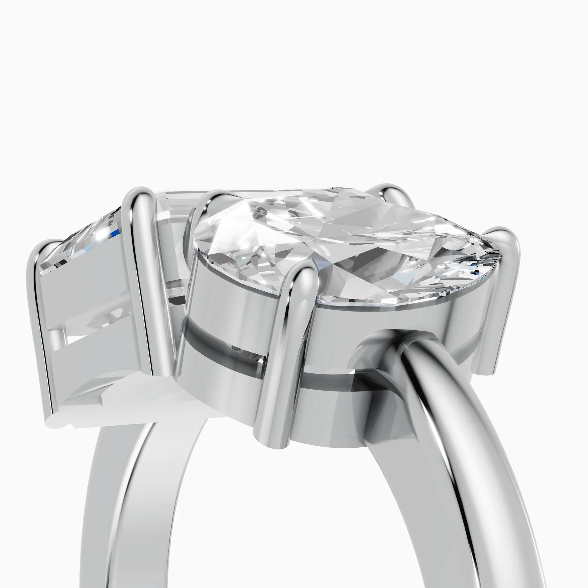 Anillos de compromiso Romeo And Juliet en oro blanco - BRAVORA joyería