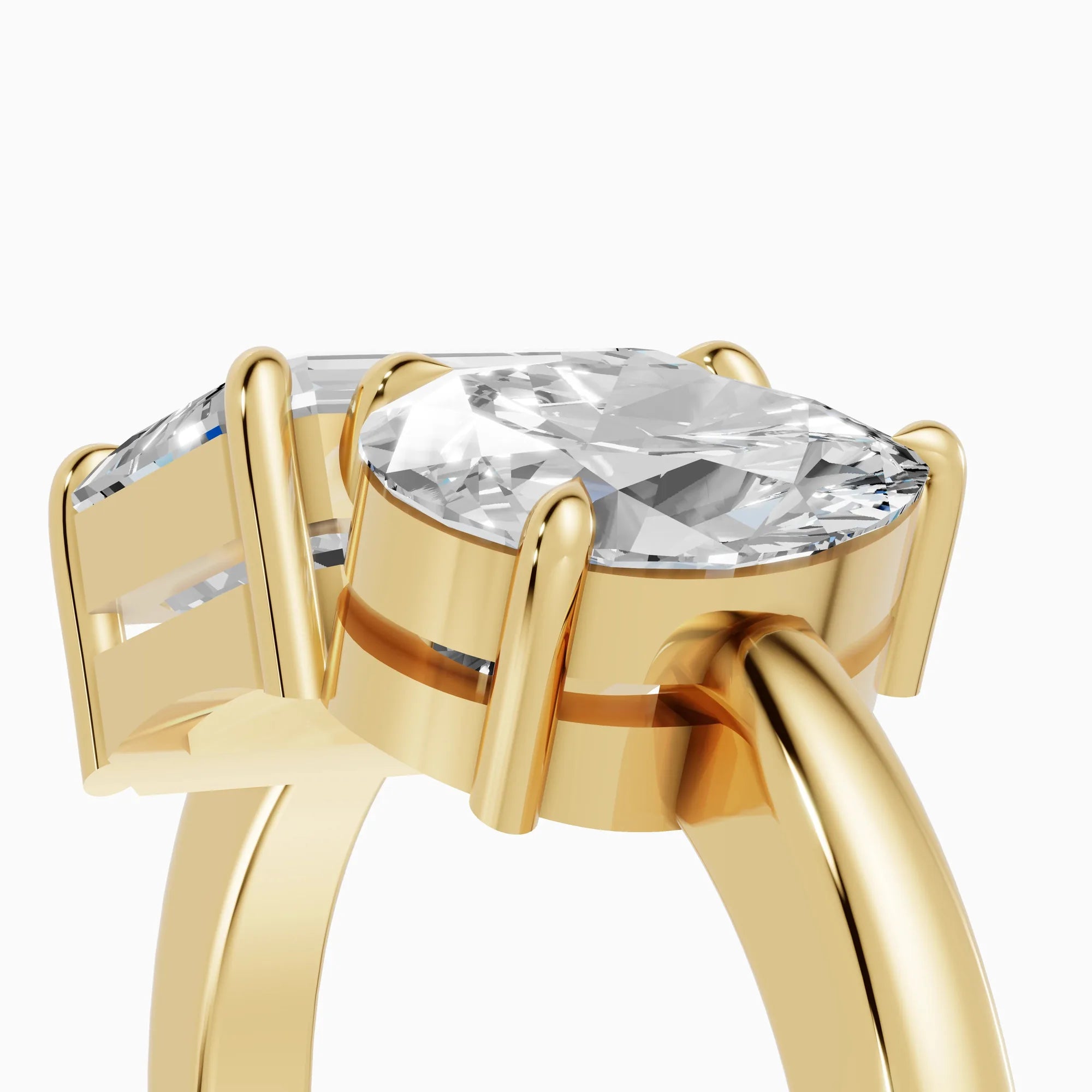 Anillos de compromiso Romeo And Juliet en oro amarillo - BRAVORA joyería