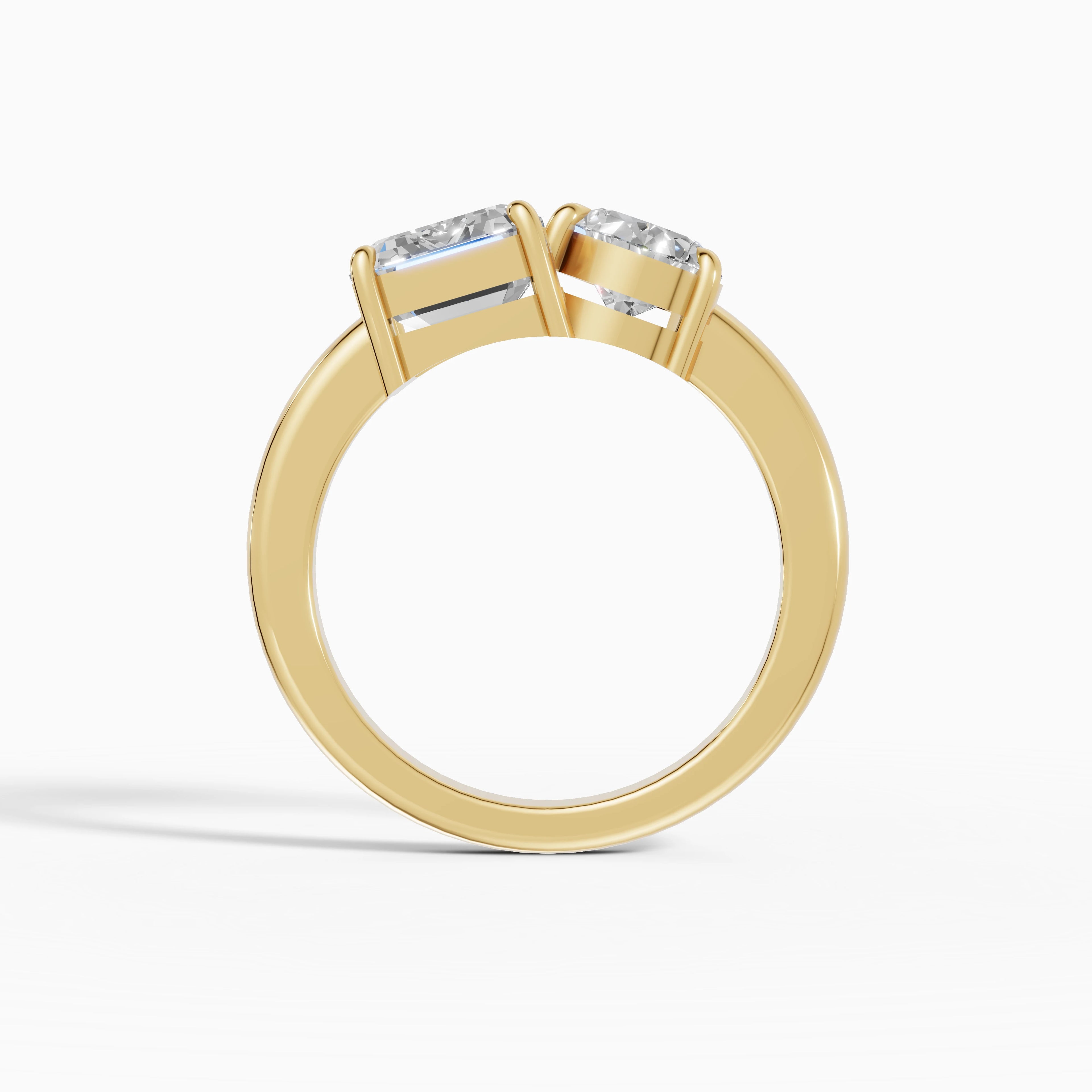 Anillos de compromiso Romeo And Juliet en oro amarillo - BRAVORA joyería
