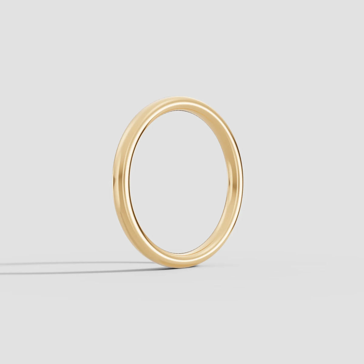 ESSENTIA | Alianza confort fit 2mm en oro platino moissanita diamante Oro amarillo 14k - Anillo de compromiso personalizado BRAVORA Jewelry