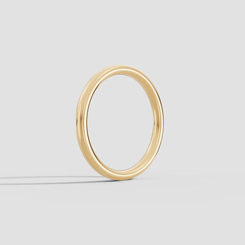 ESSENTIA | Alianza confort fit 2mm en oro platino moissanita diamante Oro amarillo 14k - Anillo de compromiso personalizado BRAVORA Jewelry