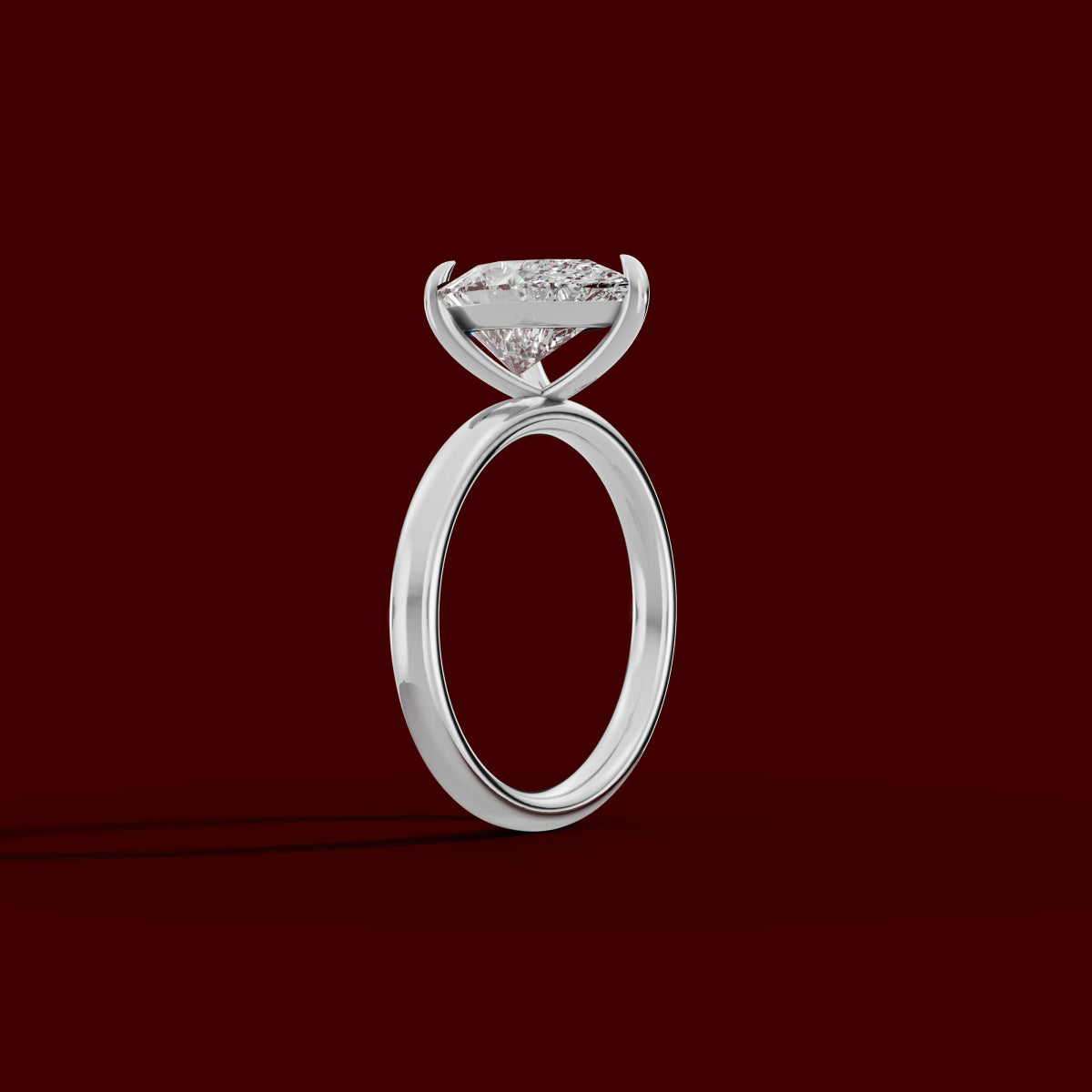 GAIA | Anillo solitario pera en oro platino moissanita diamante Oro blanco 14k - Anillo de compromiso personalizado BRAVORA Jewelry