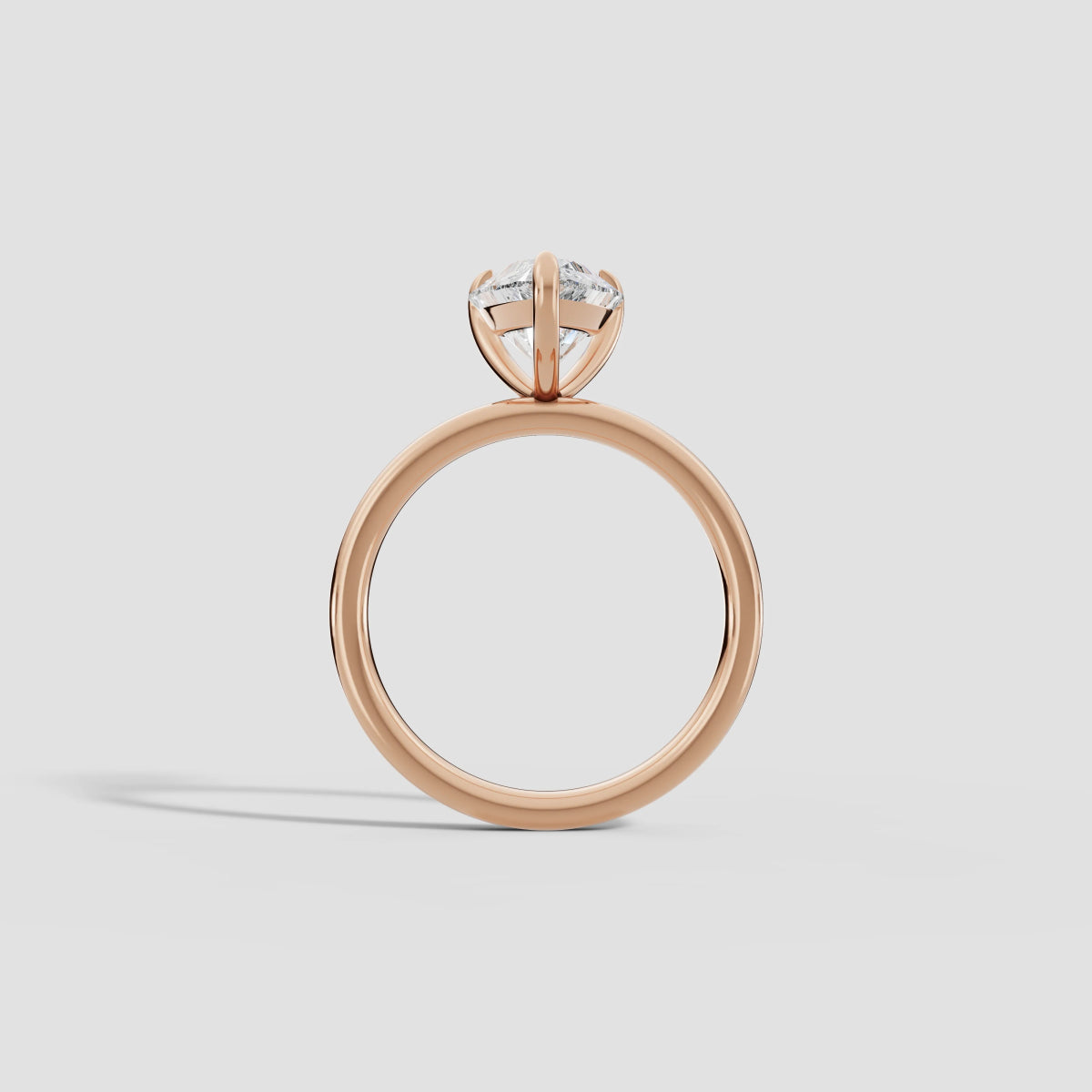 GAIA | Anillo solitario pera en oro platino moissanita diamante Oro rosa 14k - Anillo de compromiso personalizado BRAVORA Jewelry