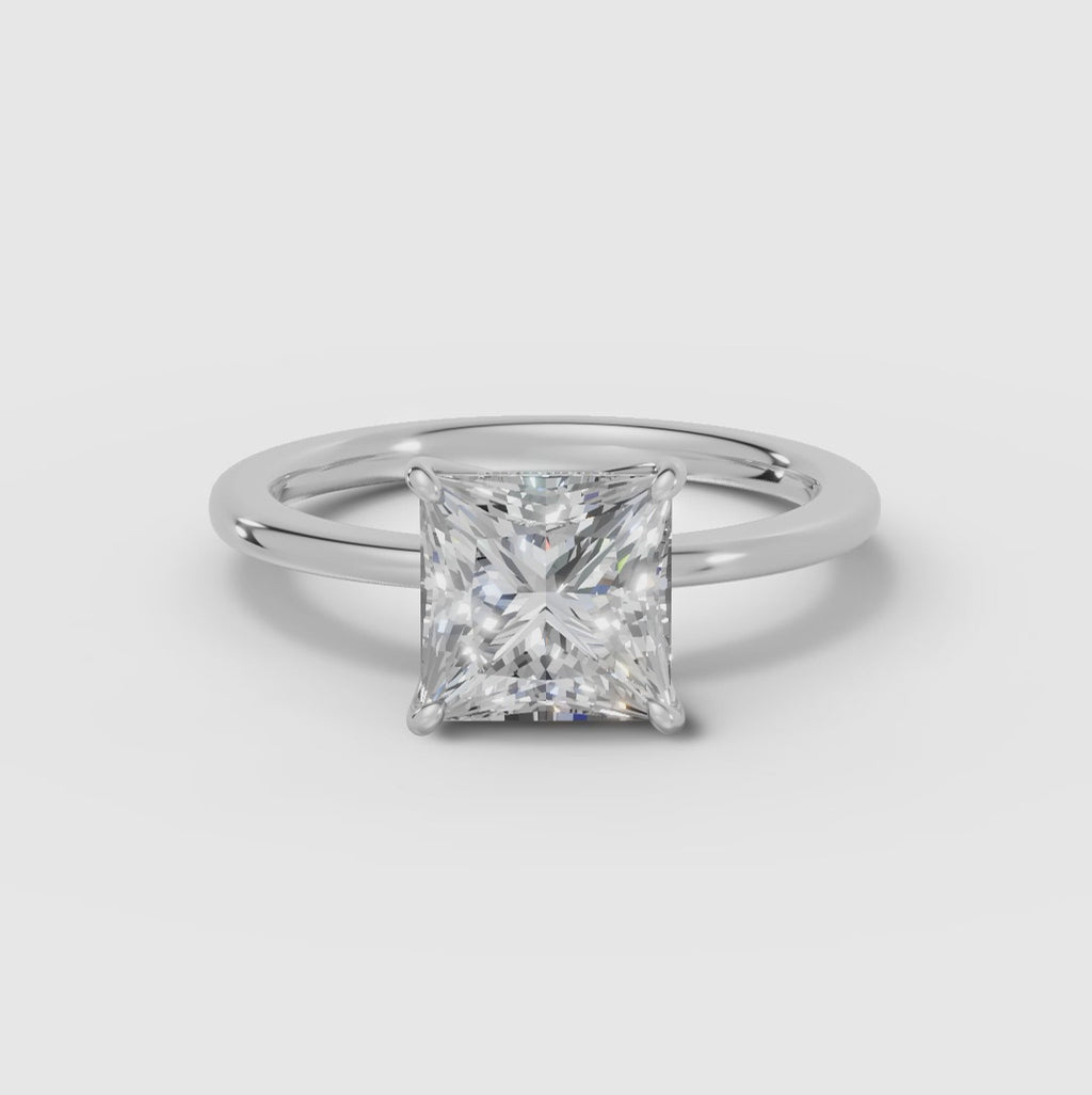 Anillo Compromiso Diamante Princesa | FLORA