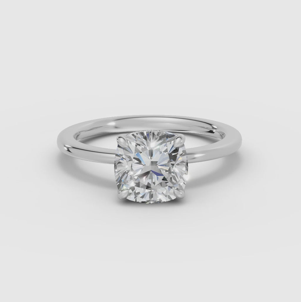 Anillo cojín con engaste floral | FLORA