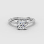 FLORA | Cushion ring with floral setting