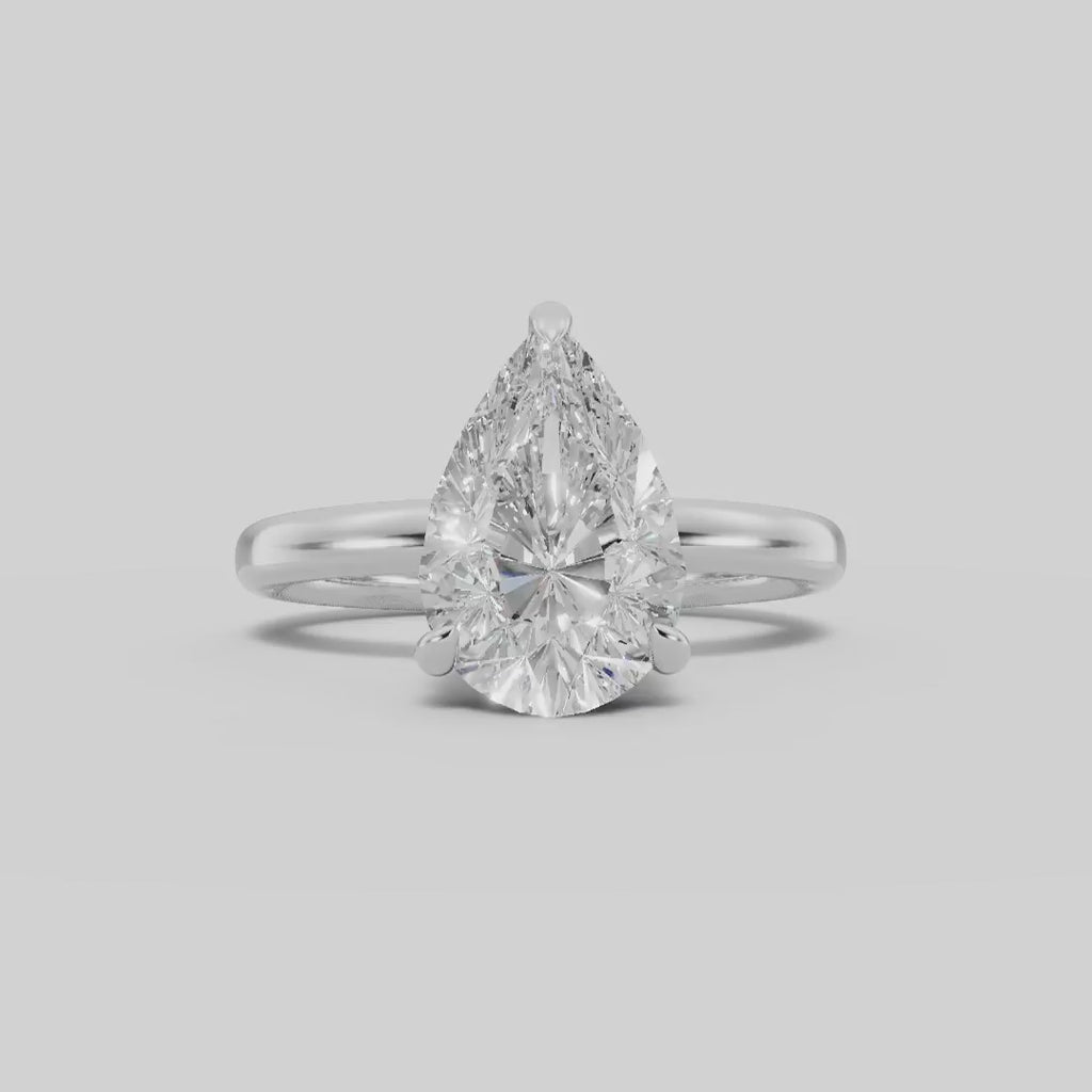 GAIA | Anillo solitario pera