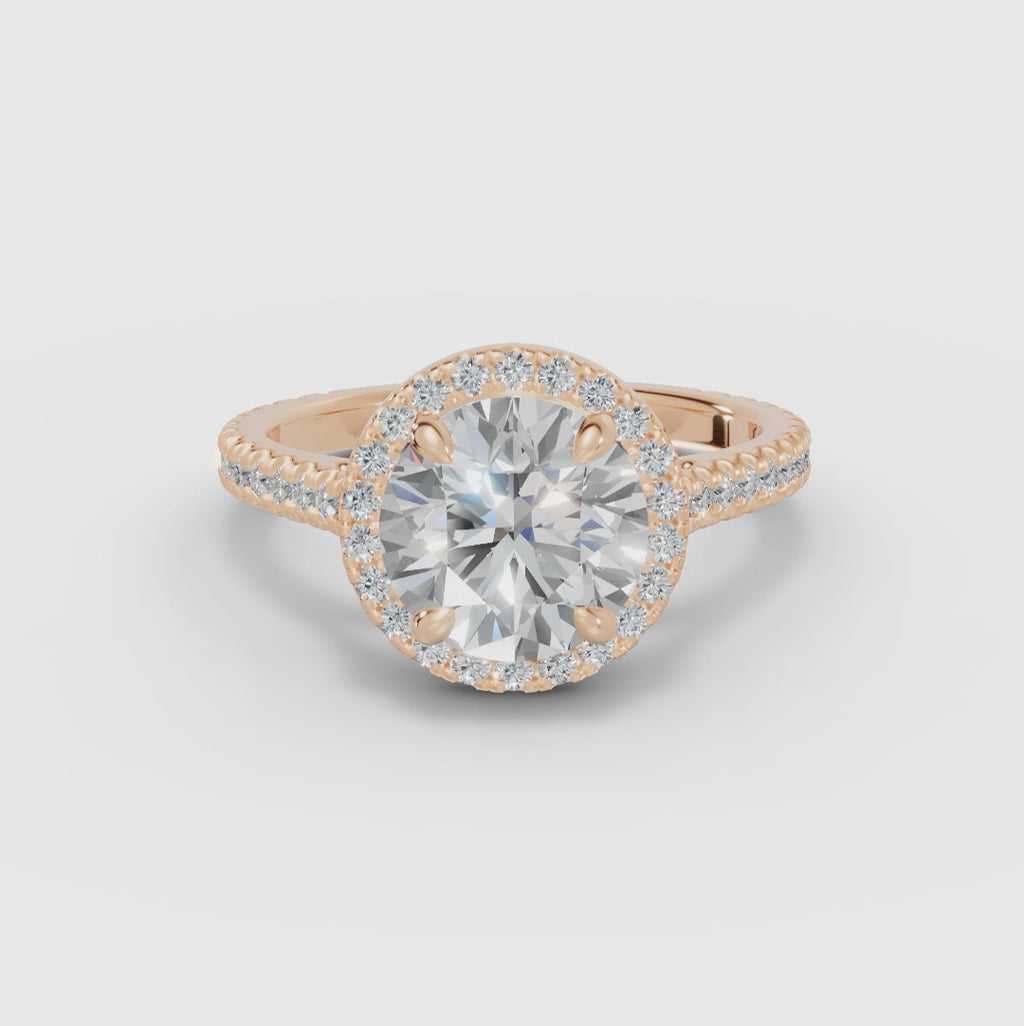 HELIA | Anillo halo brillante con catedral