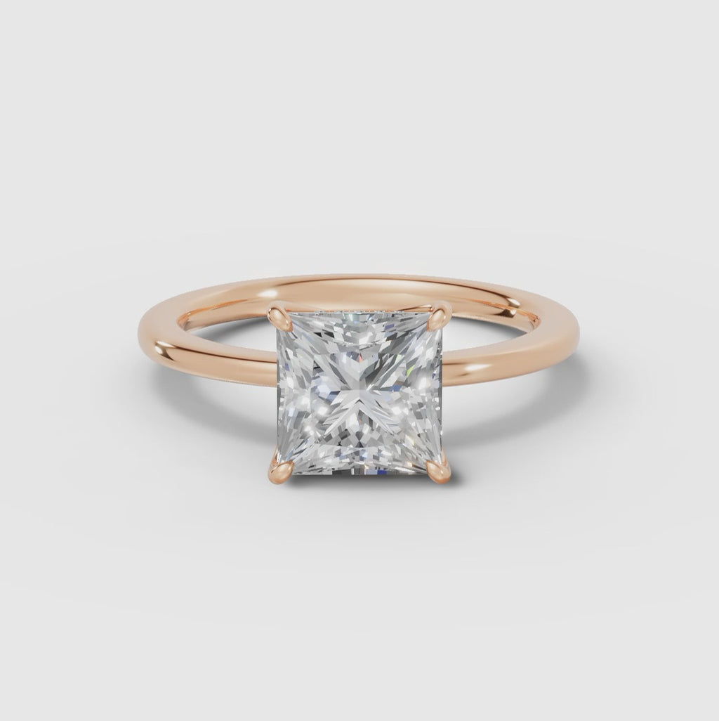 Anillo Compromiso Diamante Princesa | FLORA