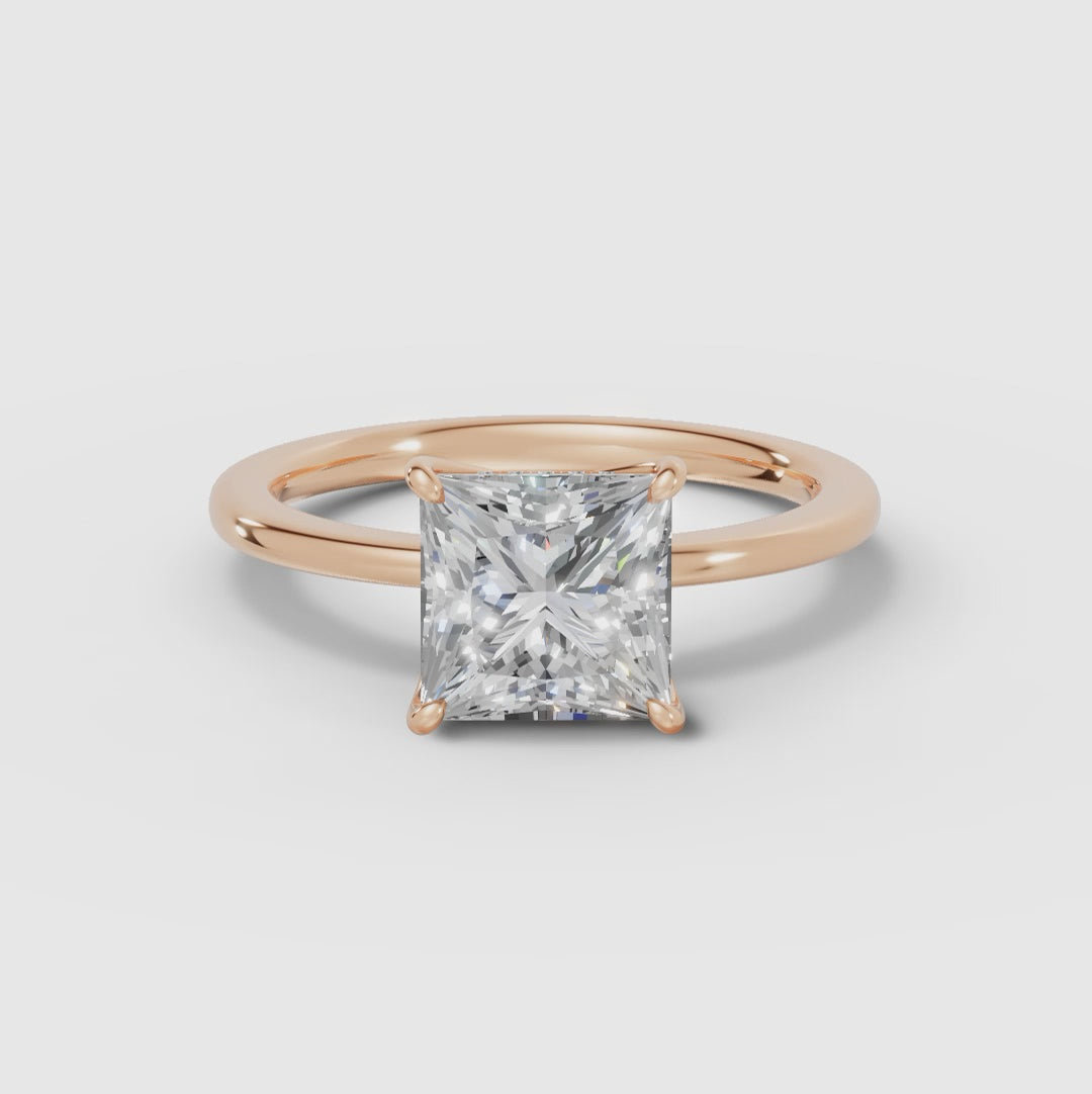Anillo Compromiso Diamante Princesa | FLORA