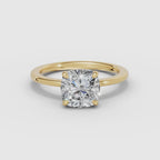FLORA | Cushion ring with floral setting