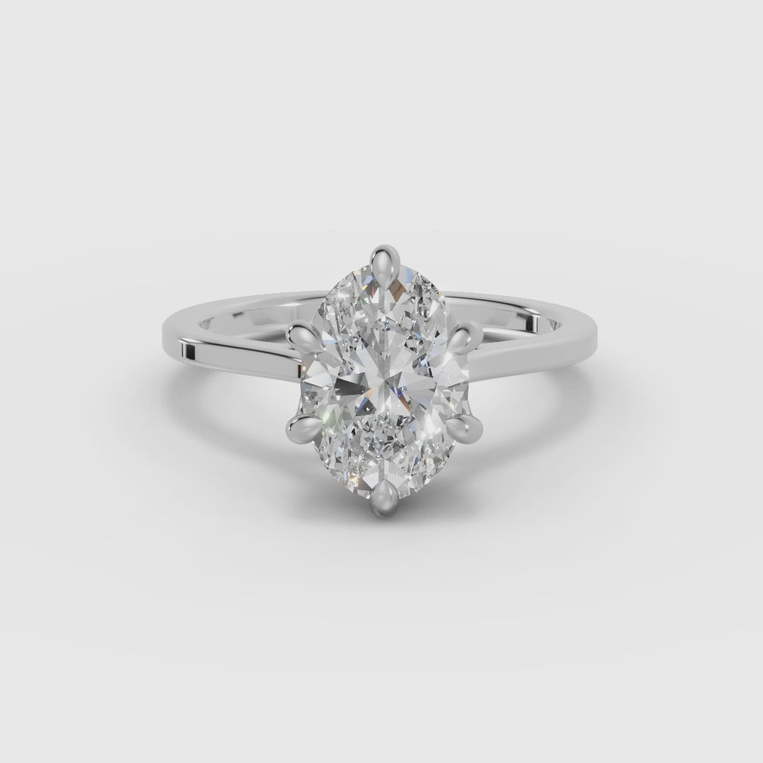 MAGNOLIA | Anillo oval engaste floral