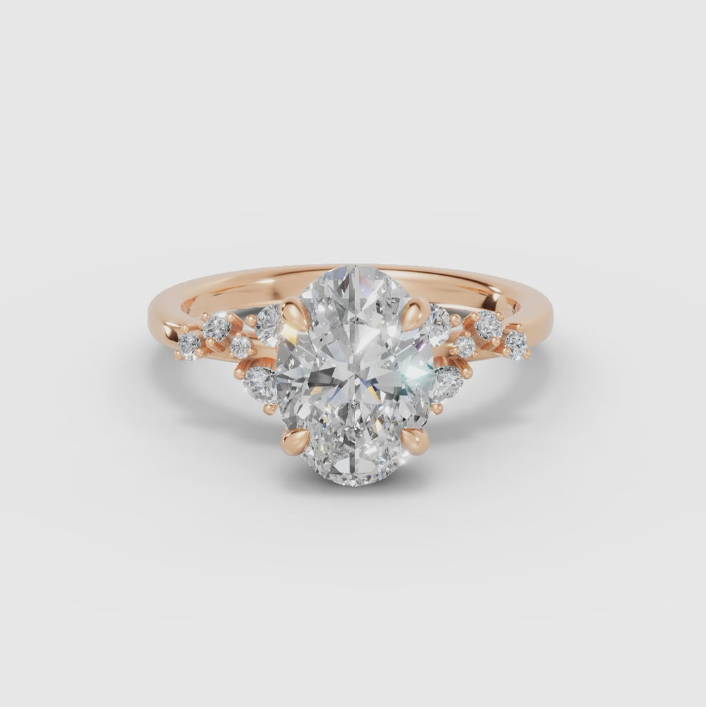 JASMINE | Anillo clúster oval