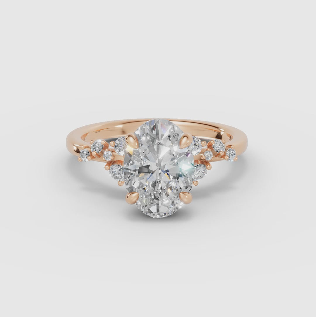 JASMINE | Anillo clúster oval