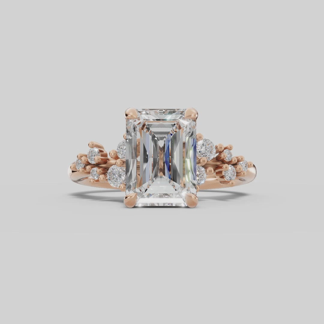 JASMINE | Anillo clúster esmeralda