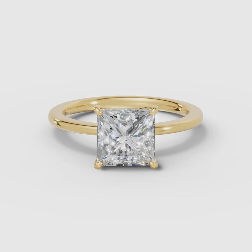 Anillo Compromiso Diamante Princesa | FLORA