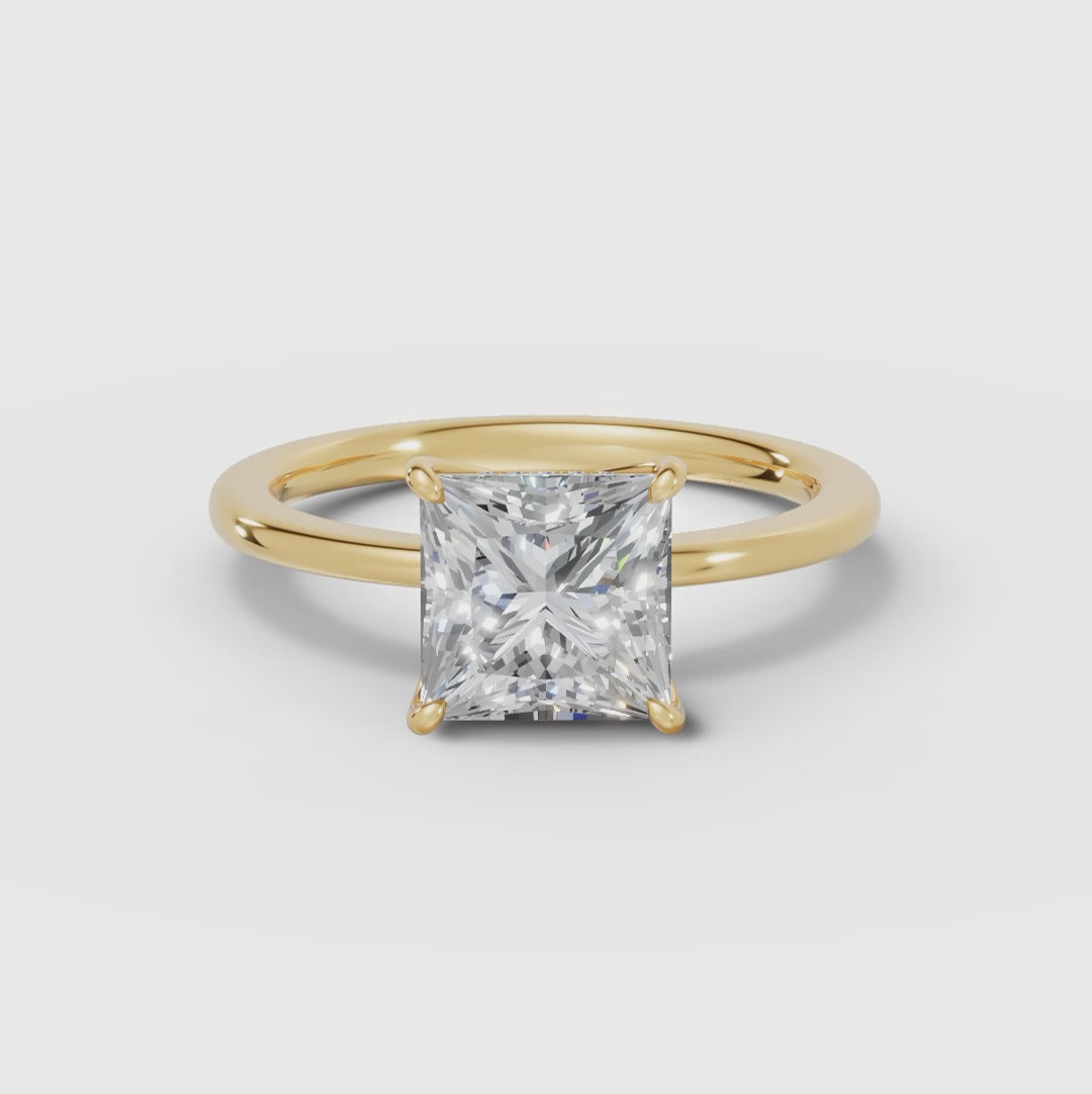 Anillo Compromiso Diamante Princesa | FLORA
