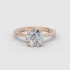 FLORA | Round diamond engagement ring