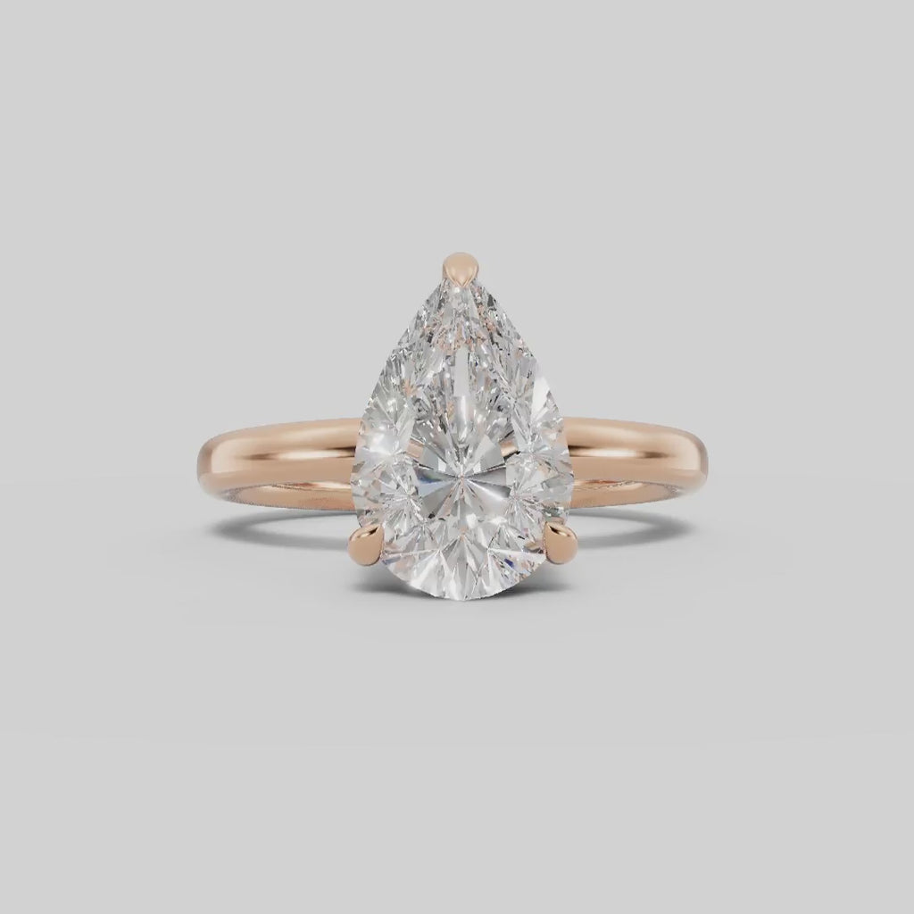 GAIA | Anillo solitario pera