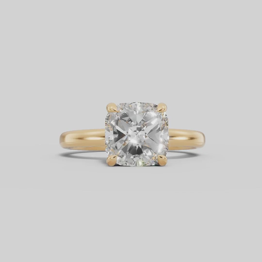 GAIA | Anillo solitario cojín