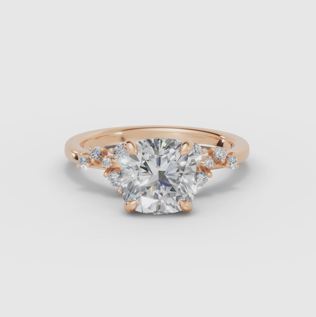 JASMINE | Anillo clúster cojín