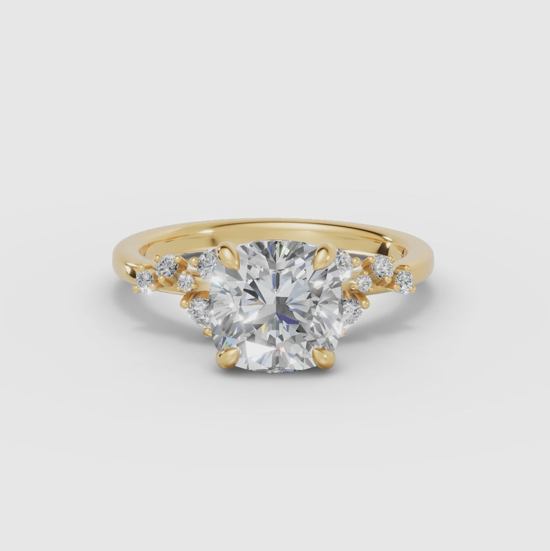 JASMINE | Anillo clúster cojín