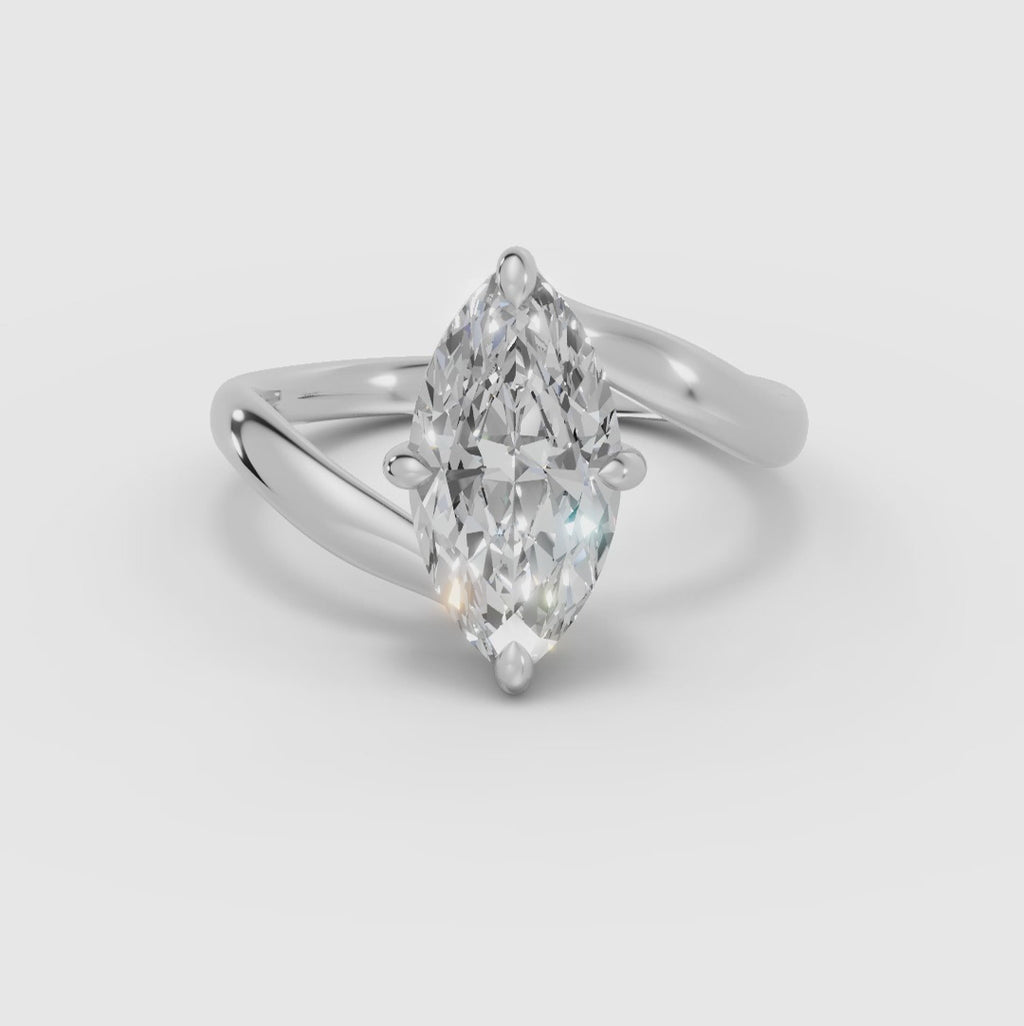 Marquise-Ring mit Bypass-Kompassfassung | AXIS