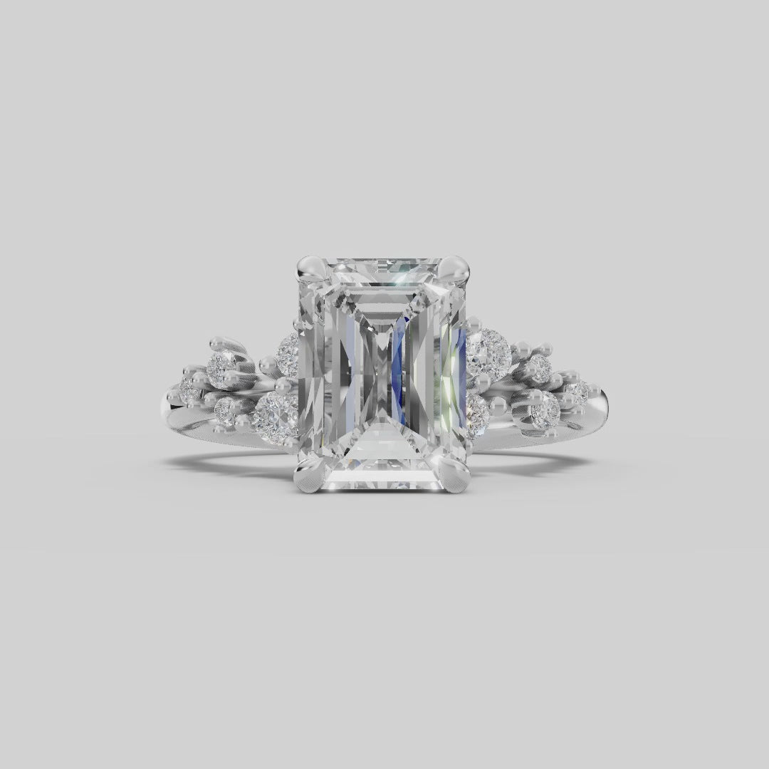 JASMINE | Anillo clúster esmeralda