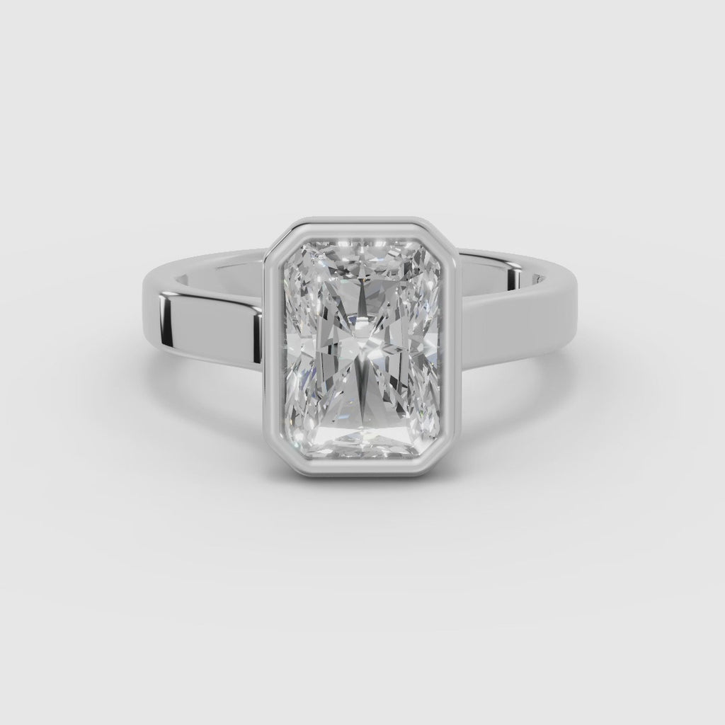 HERA | Anillo solitario radiante biselado