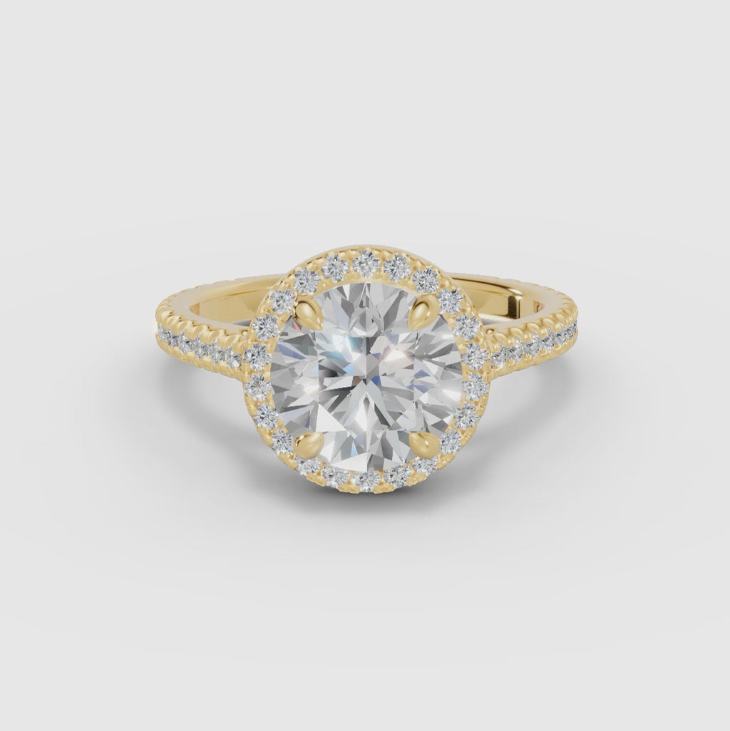 HELIA | Anillo halo brillante con catedral