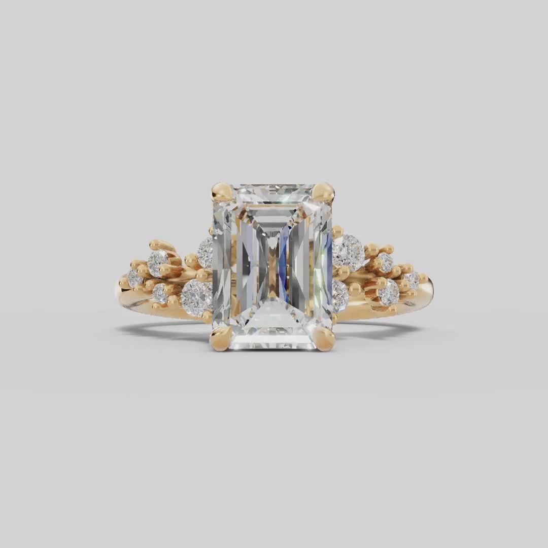 JASMINE | Anillo clúster esmeralda