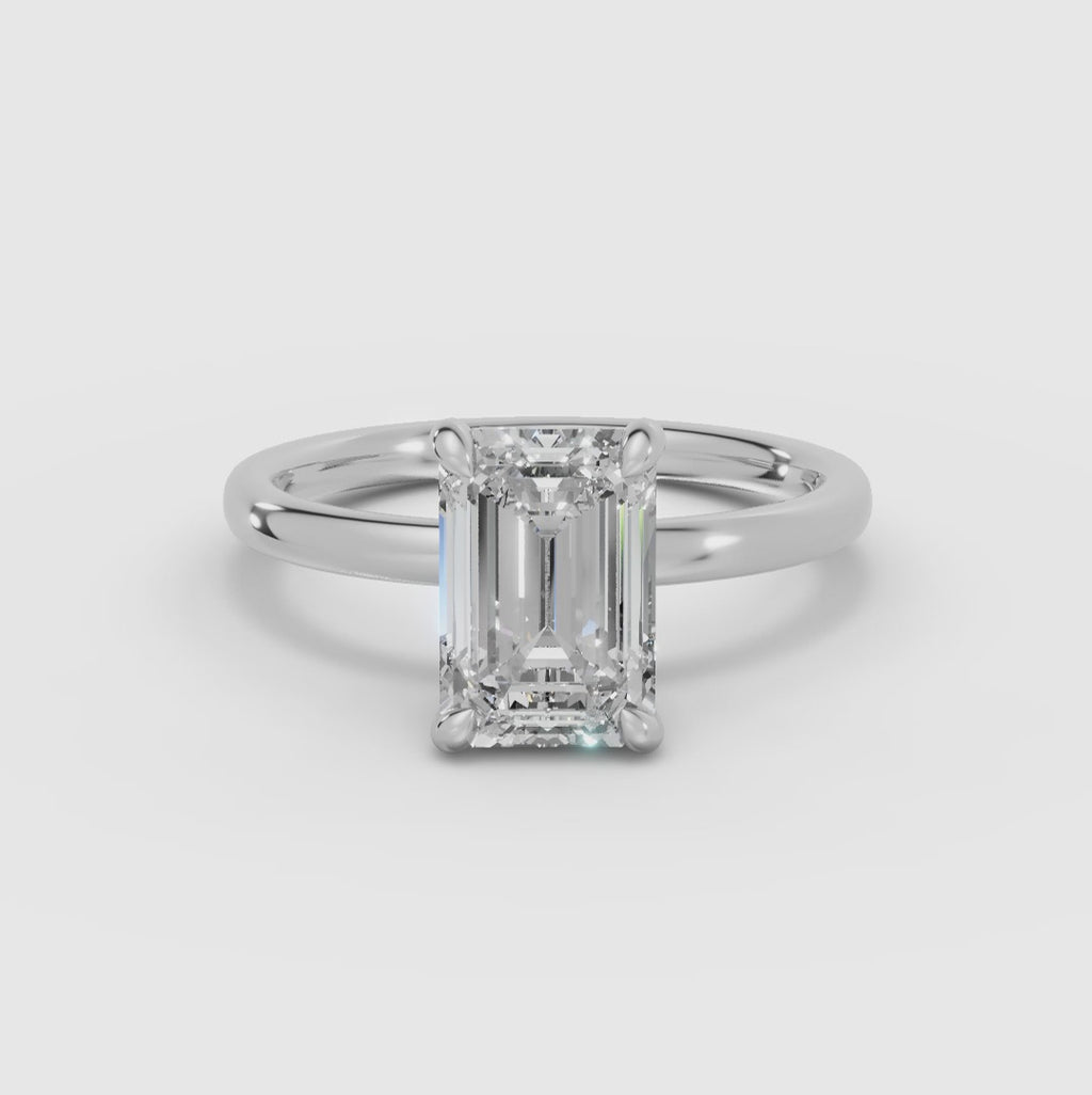 Anillo solitario esmeralda | GAIA