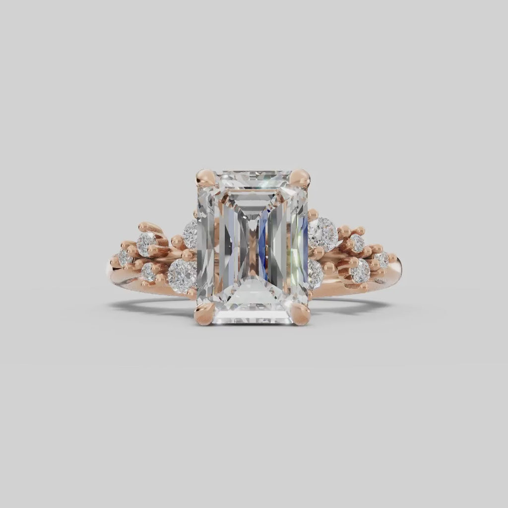 JASMINE | Anillo clúster esmeralda