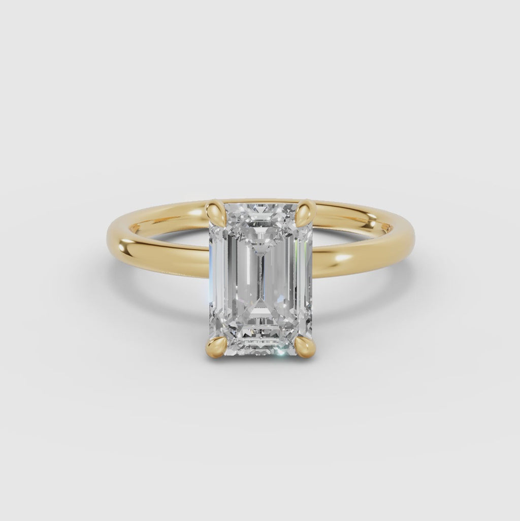 Anillo solitario esmeralda | GAIA